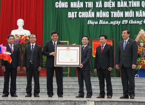 Quảng Nam Huyện Phú Ninh và thị xã Điện Bàn được công nhận đạt chuẩn nông thôn mới 2015