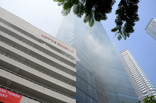 Diễn tập chữa cháy và cứu nạn tại tòa nhà cao nhất Việt Nam