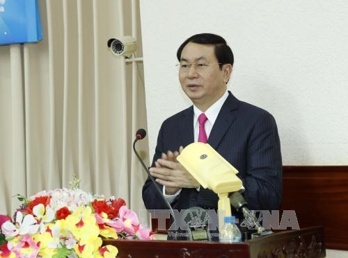 Chủ tịch nước Trần Đại Quang thăm, chúc Tết lực lượng vũ trang Quân khu 9