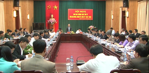 Thường trực Tỉnh ủy Hưng Yên tổ chức hội nghị giao ban với các huyện ủy, thành ủy