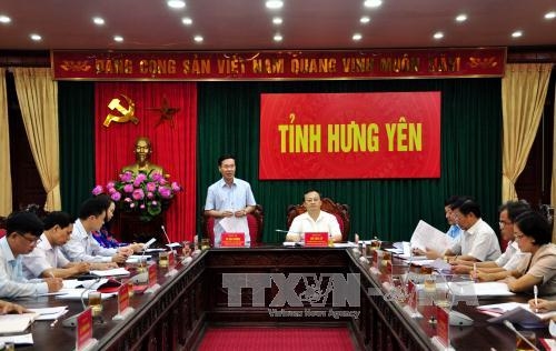 Đồng chí Võ Văn Thưởng và đoàn kiểm tra của Ban Bí thư Trung ương làm việc tại Hưng Yên