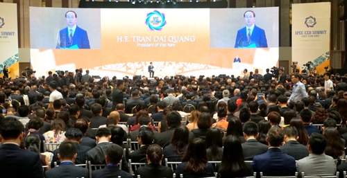 Chủ tịch nước Trần Đại Quang phát biểu khai mạc Hội nghị Thượng đỉnh Doanh nghiệp APEC