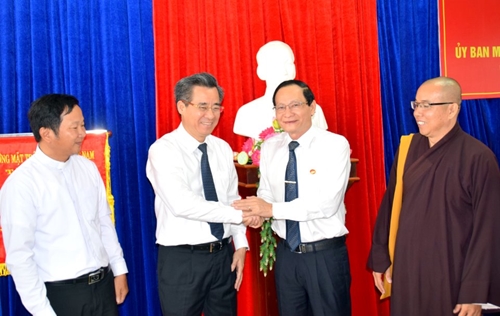 Bí thư Tỉnh ủy - Nguyễn Quang Dương Công tác mặt trận có vai trò quan trọng trong thực hiện nhiệm vụ chính trị của Đảng bộ tỉnh