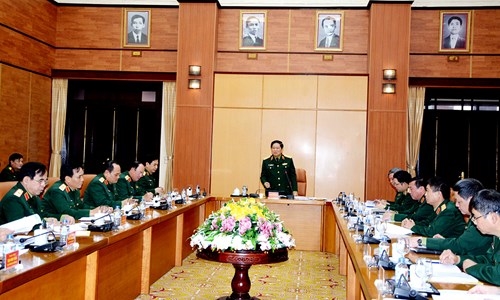 Đại tướng Ngô Xuân Lịch làm việc với Bộ Tổng Tham mưu