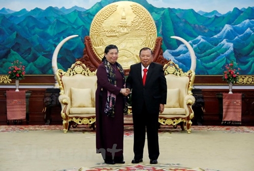 Lãnh đạo Đảng, Chính phủ Lào tiếp Đoàn cấp cao Quốc hội Việt Nam
