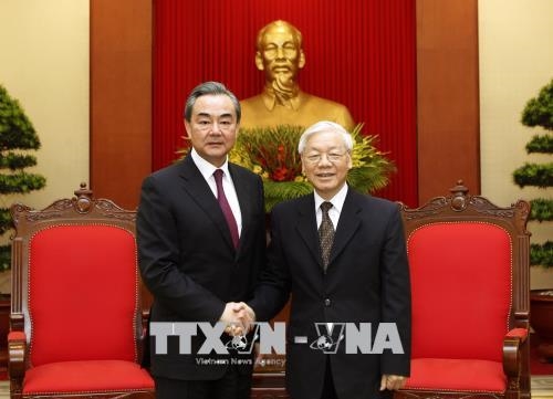 Tổng Bí thư tiếp Ủy viên Quốc vụ, Bộ trưởng Ngoại giao Trung Quốc Vương Nghị