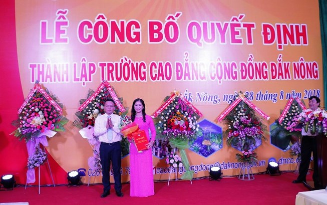 Thành lập Trường Cao đẳng Cộng đồng đầu tiên tại tỉnh Đắk Nông