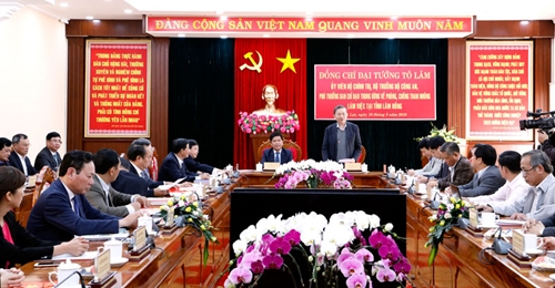 Bộ trưởng Tô Lâm làm việc với tỉnh Lâm Đồng về công tác phòng, chống tham nhũng