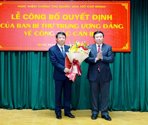 Bổ nhiệm chức vụ Phó Giám đốc Học viện Chính trị quốc gia Hồ Chí Minh