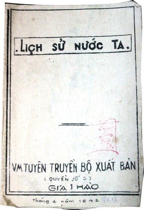 Tác phẩm Lịch sử nước ta của đồng chí Nguyễn Ái Quốc xuất bản lần đầu tiên