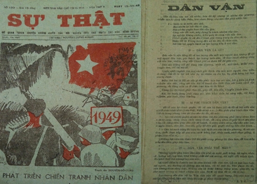Báo Sự thật đăng tác phẩm Dân vận của Chủ tịch Hồ Chí Minh