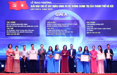 Hà Nội trao giải báo chí về xây dựng Đảng và phát triển văn hóa