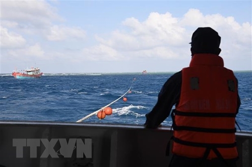 Un bateau de pêche échoué a été secouru avec succès à Truong Sa