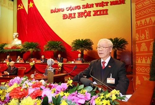 老挝领导人向越共中央总书记、国家主席阮富仲致贺电