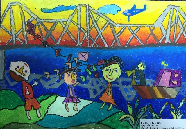Hình hình họa thi đua vẽ giành giật Sắc màu sắc tuổi hạc thơ hè 2011  Trung tâm HĐTTN Diên  Hồng tỉnh Quảng Ngãi