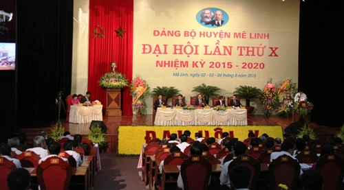 Đại hội đại biểu Đảng bộ huyện Mê Linh lần thứ X, nhiệm kỳ 2015 - 2020