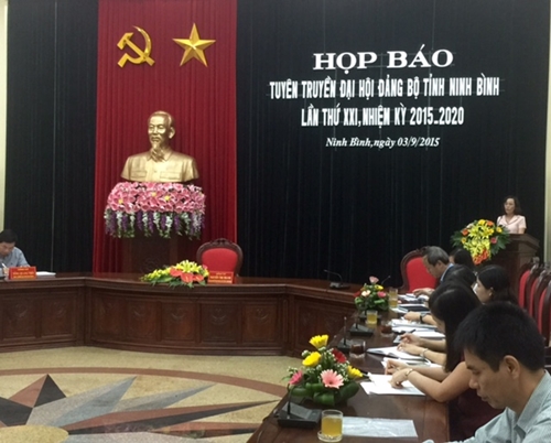 Đại hội Đảng bộ tỉnh Ninh Bình lần thứ XXI diễn ra từ ngày 22 đến 24 9