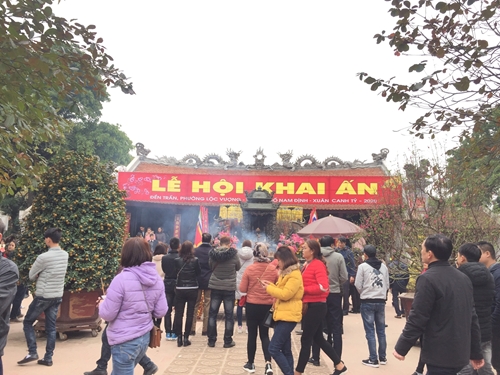 Nam Định dừng tổ chức Lễ hội khai ấn đền Trần để tập trung phòng chống dịch hô hấp do virut Corona