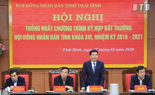 HĐND tỉnh Thái Bình thống nhất chương trình kỳ họp bất thường