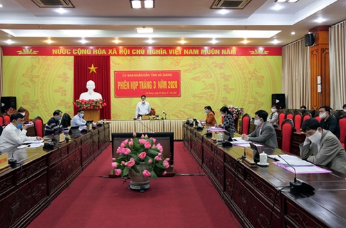 UBND tỉnh Hà Giang triển khai họp trực tuyến phiên tháng 3 2020 vì dịch bệnh COVID-19
