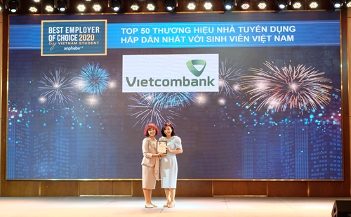 Vietcombank dẫn đầu Top Thương hiệu Nhà tuyển dụng hấp dẫn nhất lĩnh vực tài chính, ngân hàng