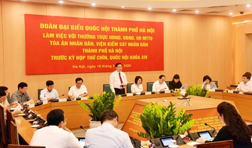 Đoàn đại biểu Quốc hội TP Hà Nội làm việc với các cơ quan của thành phố