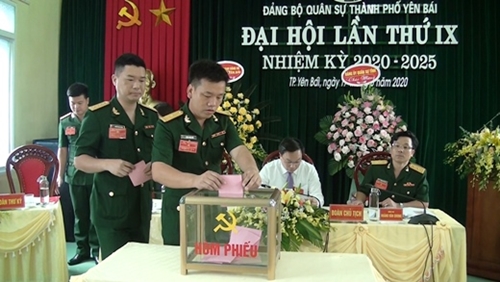 Đại hôi Đảng bộ Quân sự thành phố Yên Bái lần thứ IX, nhiệm kỳ 2020 – 2025