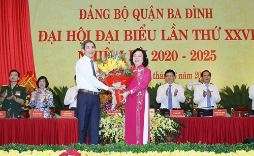 Đồng chí Hoàng Minh Dũng Tiến tái đắc cử Bí thư Quận ủy Ba Đình nhiệm kỳ 2020-2025