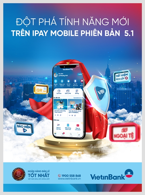 Đột phá tính năng với phiên bản mới nhất VietinBank iPay Mobile 5 1