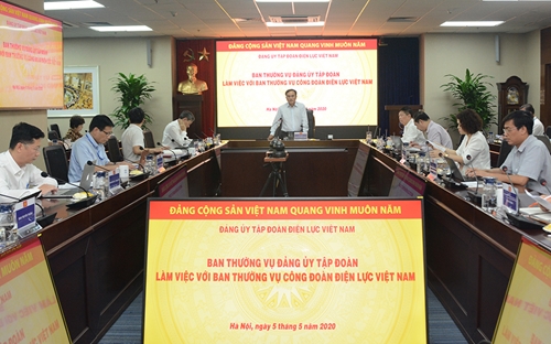 Ban Thường vụ Đảng ủy EVN làm việc với Ban Thường vụ Công đoàn Điện lực Việt Nam