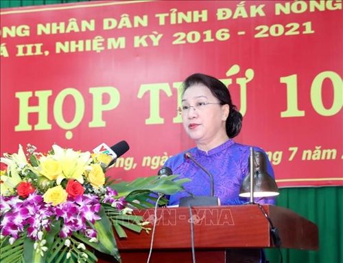 Chủ tịch Quốc hội Nguyễn Thị Kim Ngân dự Kỳ họp thứ 10 HĐND tỉnh Đắk Nông