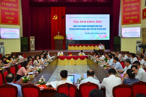 Một số kinh nghiệm rút ra từ đại hội đảng bộ cơ sở ở Hà Nội
