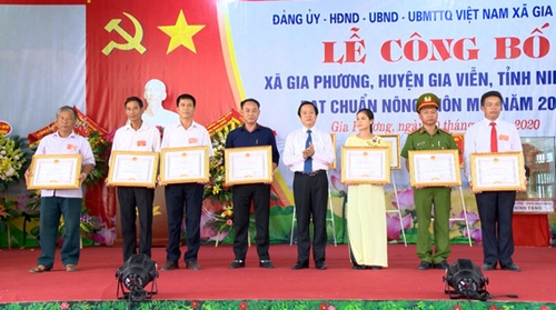 Công nhận huyện Gia Viễn Ninh Bình đạt chuẩn nông thôn mơi