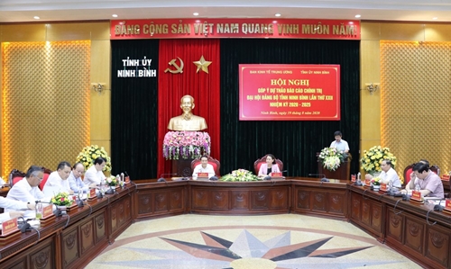 Góp ý Dự thảo văn kiện Đại hội Đảng bộ tỉnh Ninh Bình lần thứ XXII