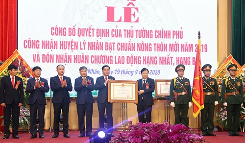 Huyện Lý Nhân tỉnh Hà Nam được công nhận huyện đạt chuẩn nông thôn mới