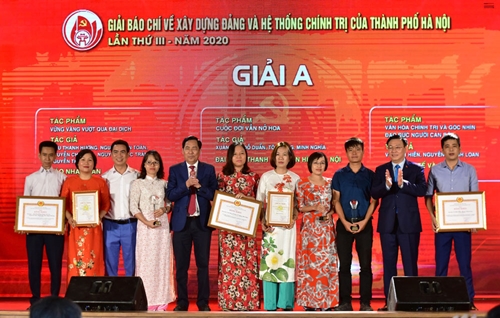Hà Nội Trao thưởng hai giải báo chí về xây dựng Đảng và phát triển văn hóa lần thứ III-2020