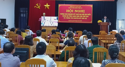 Lạng Sơn Thông báo nhanh kết quả Đại hội đại biểu Đảng bộ tỉnh lần thứ XVII