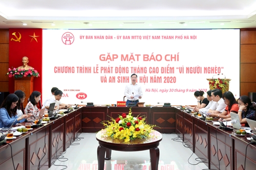 Hà Nội chuẩn bị phát động Tháng cao điểm Vì người nghèo và an sinh xã hội năm 2020