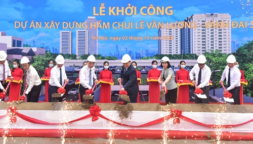 Khởi công xây dựng hầm chui Lê Văn Lương - Vành đai 3