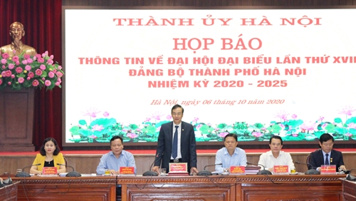Đại hội đại biểu Đảng bộ TP Hà Nội sẽ diễn ra từ 11-13 10