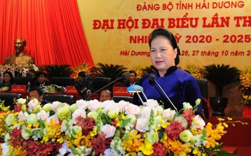 Chủ tịch Quốc hội dự bế mạc Đại hội Đảng bộ tỉnh Hải Dương