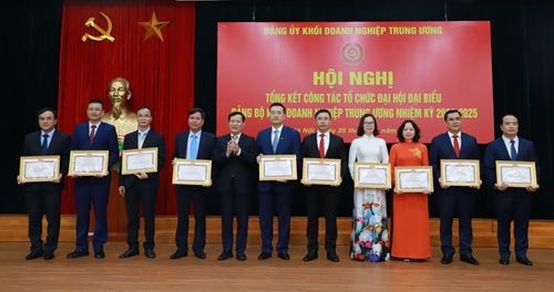 Đảng ủy Khối Doanh nghiệp Trung ương Khen thưởng 16 tập thể và 92 cá nhân đóng góp tổ chức thành công Đại hội