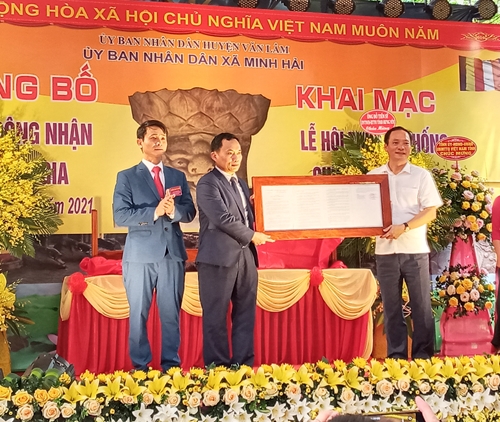 Xã Minh Hải tổ chức Lễ công bố Quyết định hai bảo vật Quốc gia