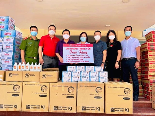Agribank Trung Yên, Hà Nội hỗ trợ phòng, chống dịch COVID-19