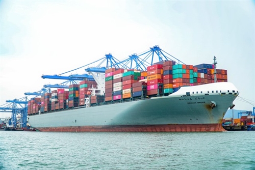 Cảng Quốc tế Tân cảng- Cái Mép lập kỷ lục mới về sản lượng xếp dỡ