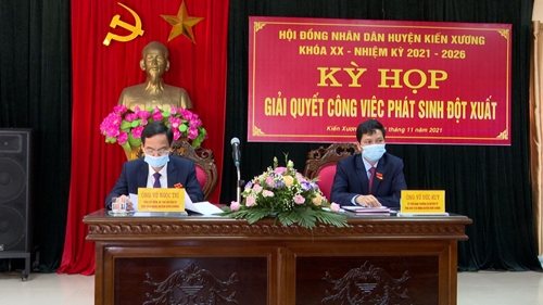 HĐND huyện Kiến Xương tổ chức kỳ họp giải quyết công việc phát sinh đột xuất