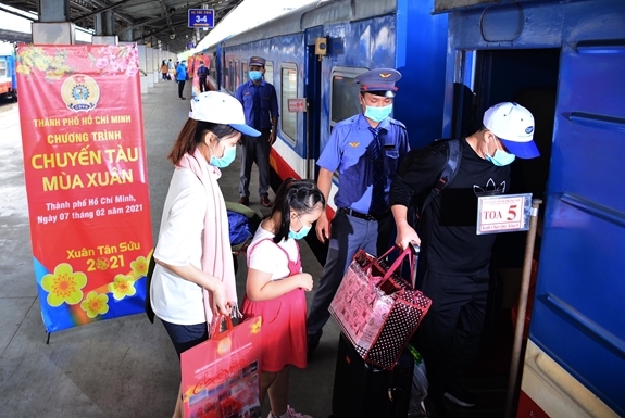 Hành khách có thể bảo lưu hoặc trả vé sau khi mua vé tàu Tết Nhâm Dần 2022