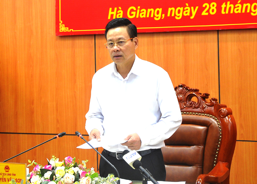 Chủ tịch UBND tỉnh Hà Giang: Phân công nhiệm vụ rõ ràng đối với