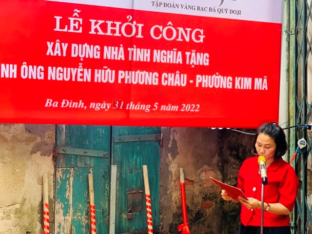Khởi công nhà tình nghĩa trị giá 200 triệu đồng cho hộ gia đình khó khăn tại Kim Mã, Ba Đình, Hà Nội