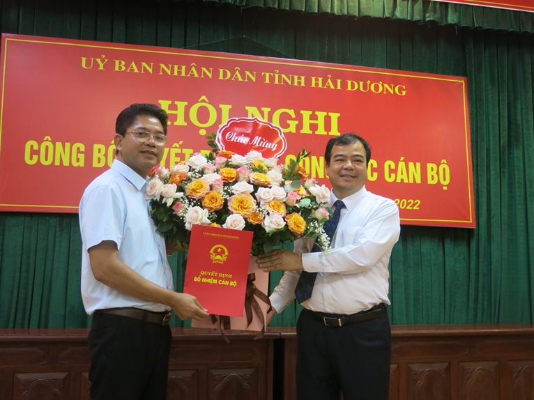 Hải Dương Phân công, bổ nhiệm Quyền Giám đốc Sở Khoa học và Công nghệ và Phó Bí thư Huyện ủy Thanh Hà